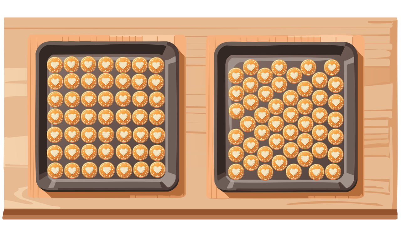 Illustration av pepparkakor p&aring; pl&aring;t