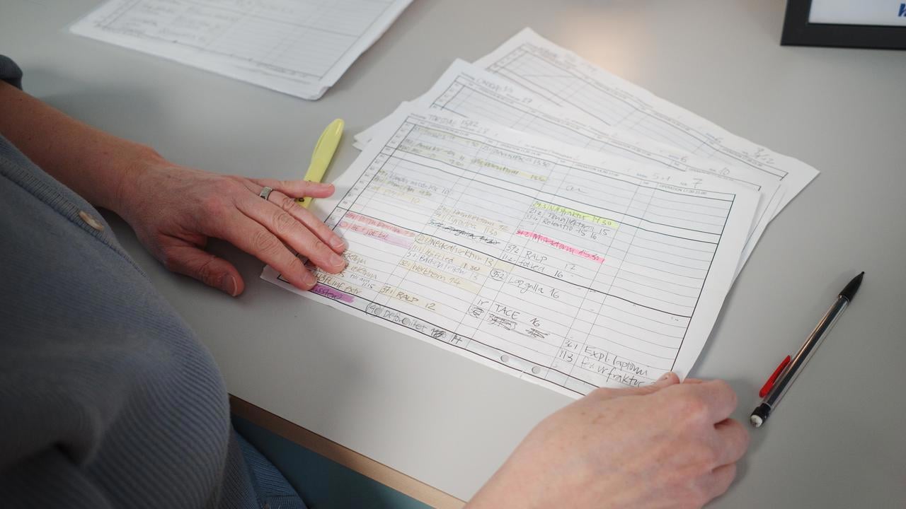 Papper för planering av vårdplatser
