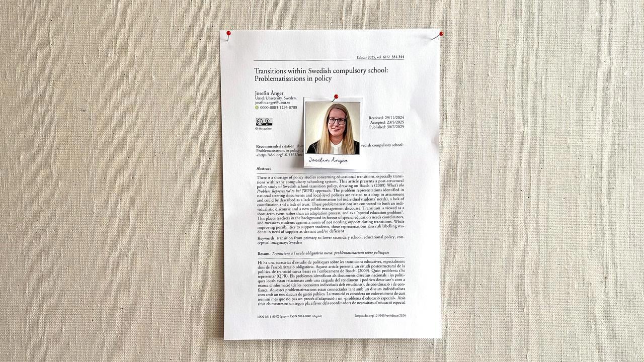 Artikel p&aring; anslagstavla
