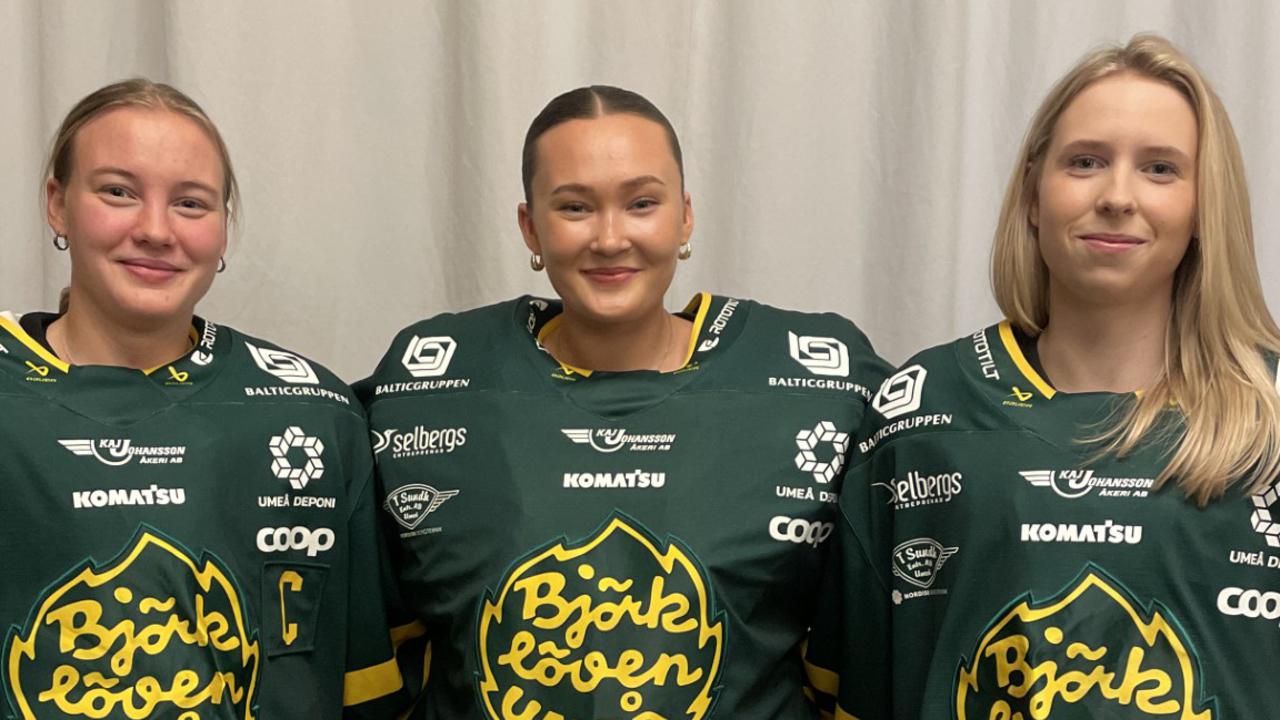 Sanna Augustsson, Kaja Ekle och Hedda Runemark Brydsten satsar på dubbla karriärer vid UMU.