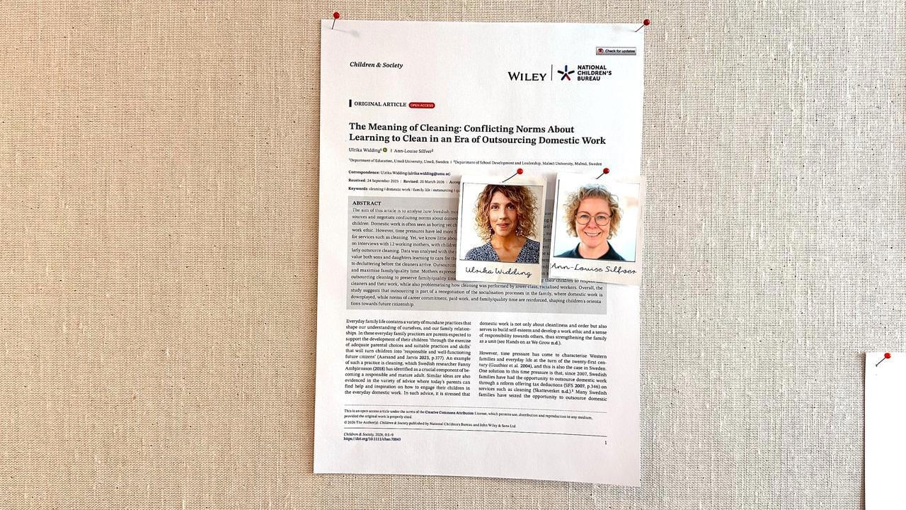 Vetenskaplig artikel p&aring; anslagstavla
