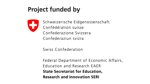 Link to website for the funding agency Swiss State Secretarat for Education, Research and Innovation