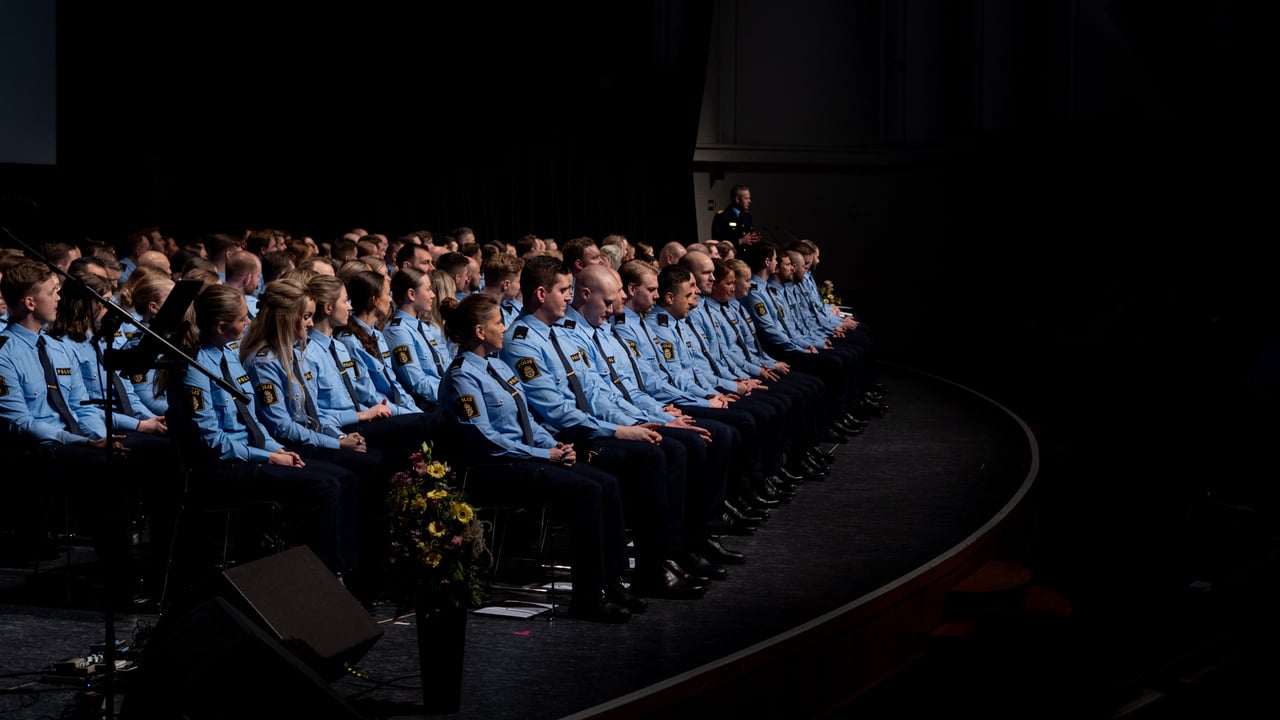 Examensceremoni f&ouml;r polisutbildningen