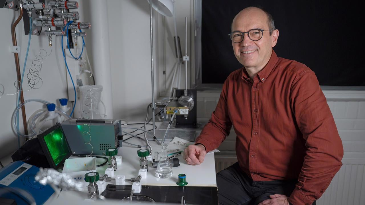 Johannes Messinger, lab, membrane inlet mass spectrometry