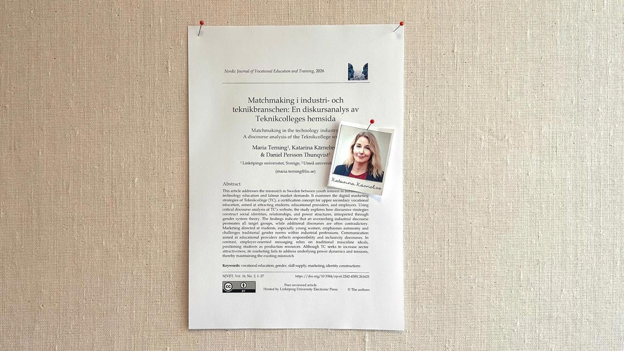 Katarina Kärnebros artikel på anslagstavla