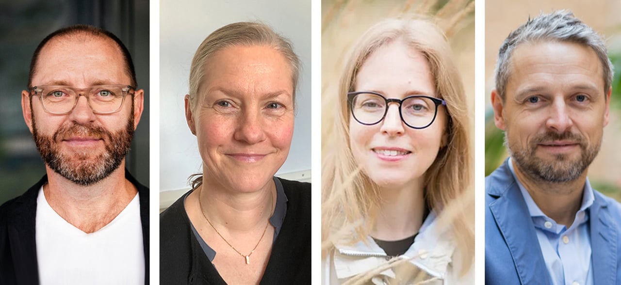 Niclas Alm&eacute;n, Susanna Jernel&ouml;v, Annika Norell och Per H&ouml;glund