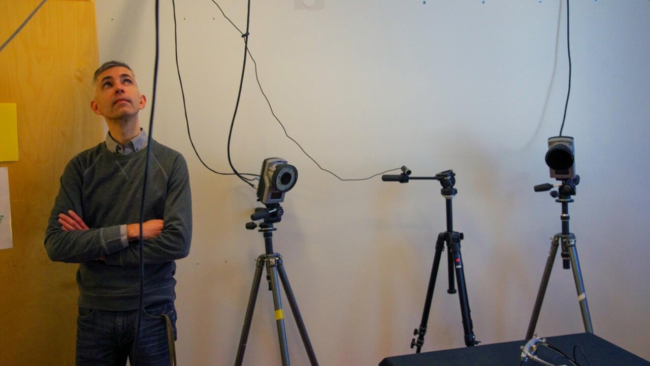 In the lab, Erik Domell&ouml;f and his research group have special cameras that register movement.