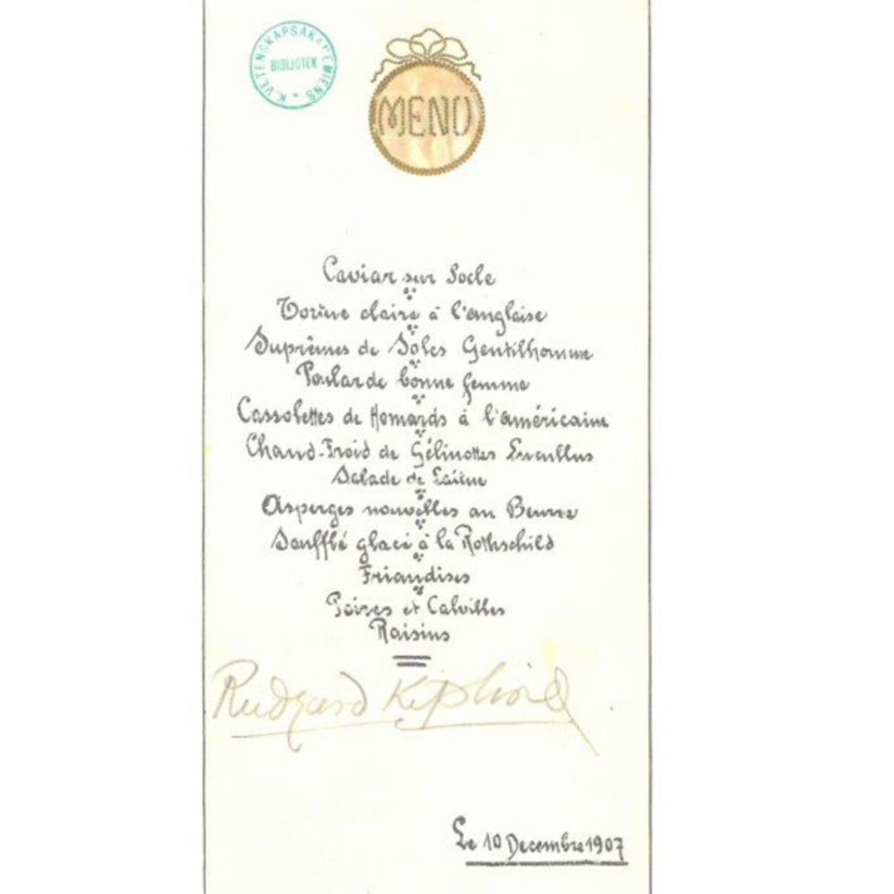 Meny fr&aring;n 1907.