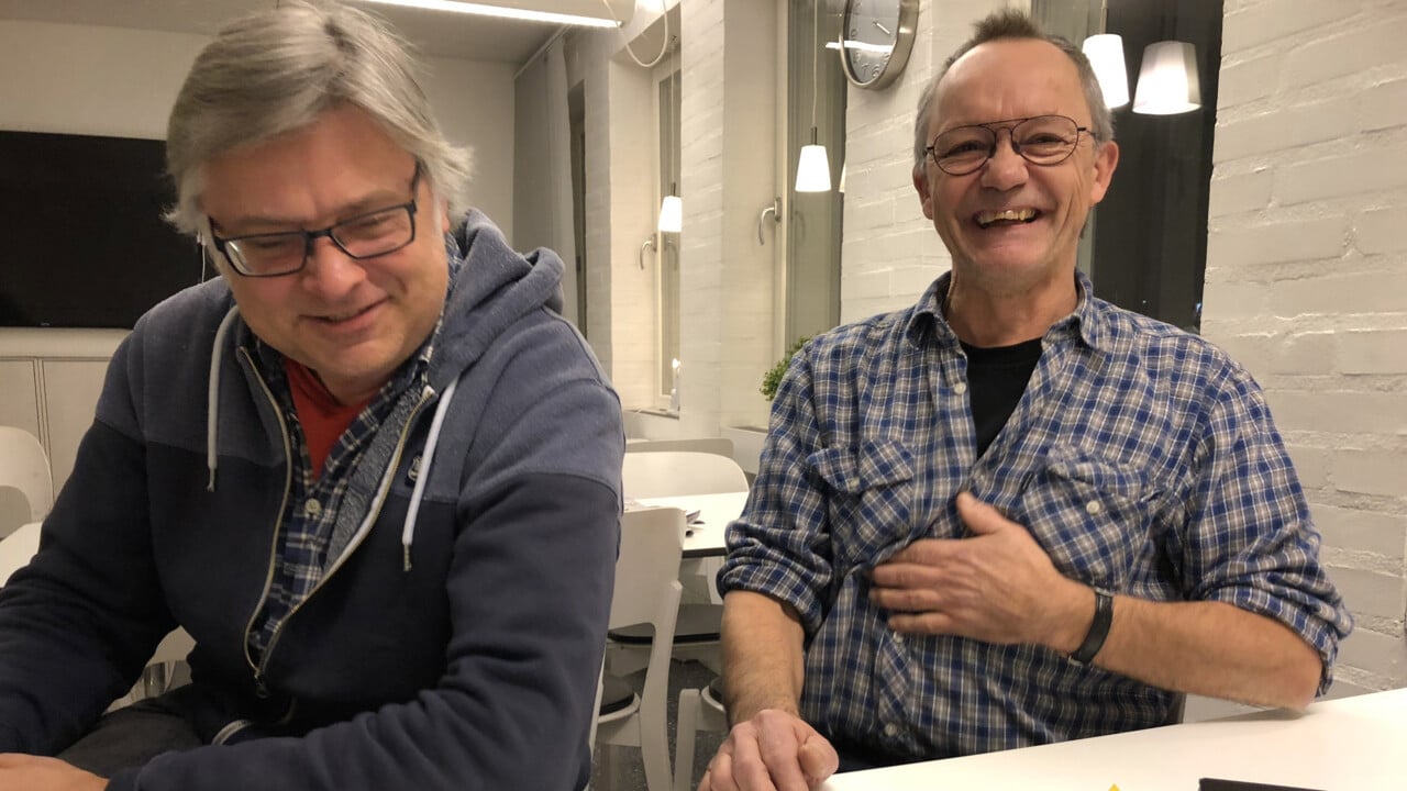 Runar Br&auml;nnlund with his friend and colleague, Bengt Kristr&ouml;m, professor in Resource Economics at the Swedish University of Agricultural Sciences.
