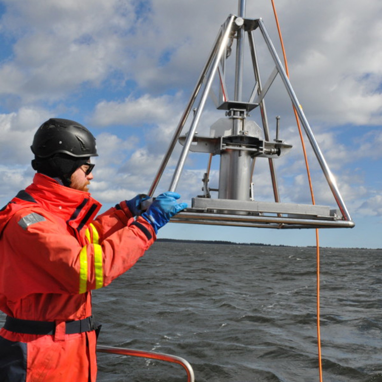 Sedimentprovtagning ombord p&aring; R/V Lotty