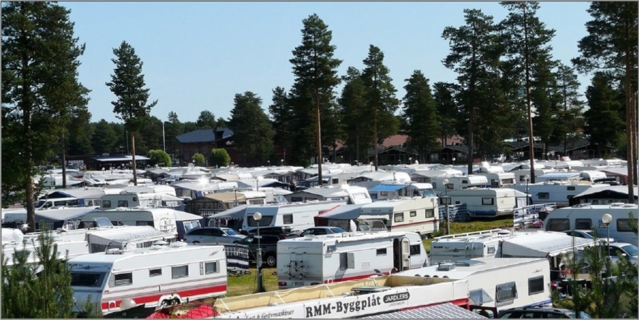 Husvagnar p&aring; campingplats
