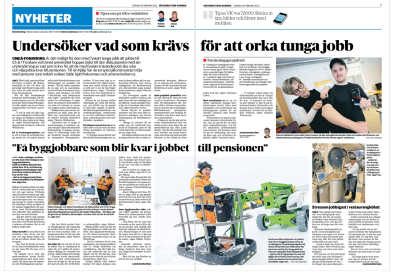 VK-artikel 19 februari 2022 av Karin Bernsp&aring;ng, foto: Per Landfors foto
