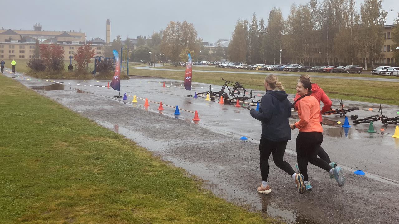 Duathlon/triathlon på campusängarna.