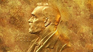 Guldstick av Alfred Nobel.