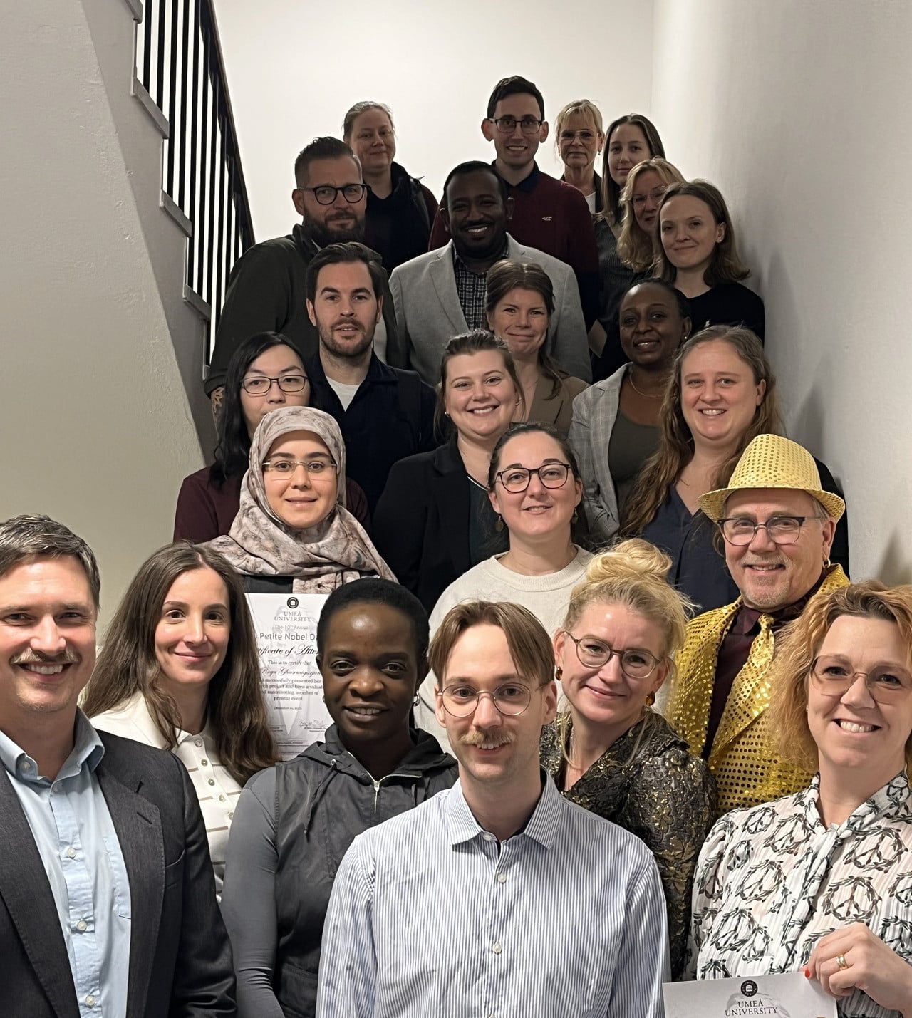 A group photo of all participants and organisers of the 10th edition of Petite Nobel.