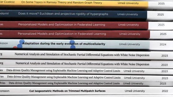 Avhandlingar i matematik och matematisk statistik vid Umeå universitet