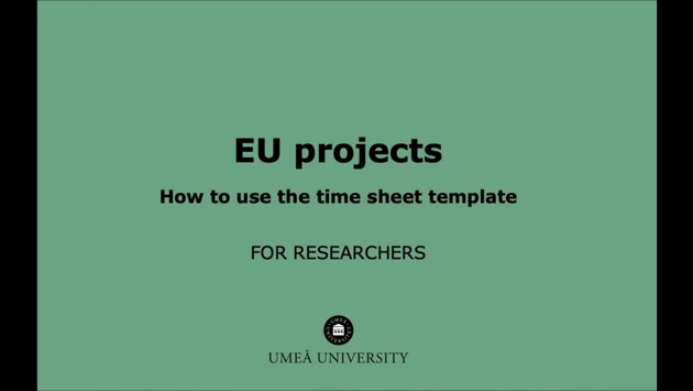 Video: Researchers: Learn how to use the time reporting template