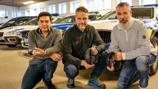 Anders Schogster och universitetslektor Jonas Hansson från enheten för polisutbildningen, samarbetar  nu med Juan Carlos Nieves Sanchez, universitetslektor vid institutionen för datavetenskap i ett nytt AI-projekt för framtidens polisarbete.