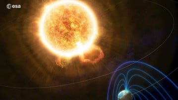 Jordens magnetosfär vs solen