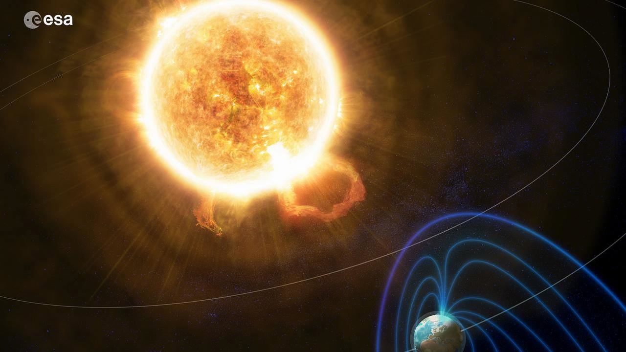 Jordens magnetosfär vs solen