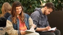 Student vid sin dator 
