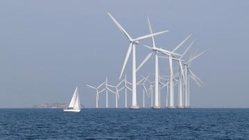 Middelgrunden vindpark i Öresund.