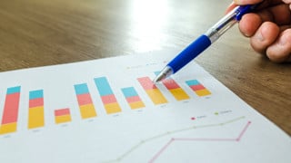 Stockfoto för att illustrera statistik och kvantitativ data