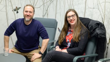 Eric Libby and Laura Carroll in IceLab