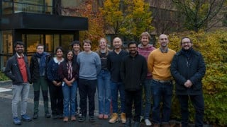 From left to right: Ajay Poonia, Carla M. Brunner, Lakshmi Das, Hinduja Bhuvanendran, Haifeng Lin, Nils Henriksson, Ann Céline Zimmermann, Tlek Tapani, Ben Johns, Hannes Kempf, Aitor De Andrés, Nicolò Maccaferri