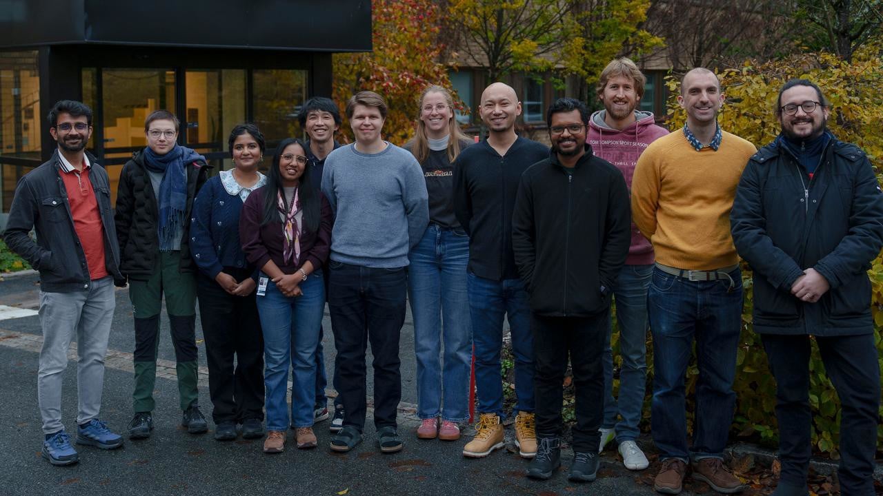 From left to right: Ajay Poonia, Carla M. Brunner, Lakshmi Das, Hinduja Bhuvanendran, Haifeng Lin, Nils Henriksson, Ann Céline Zimmermann, Tlek Tapani, Ben Johns, Hannes Kempf, Aitor De Andrés, Nicolò Maccaferri