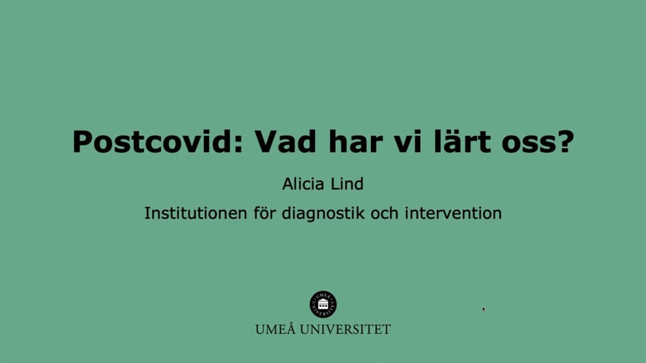 Film: Postcovid - vad har vi lärt oss?