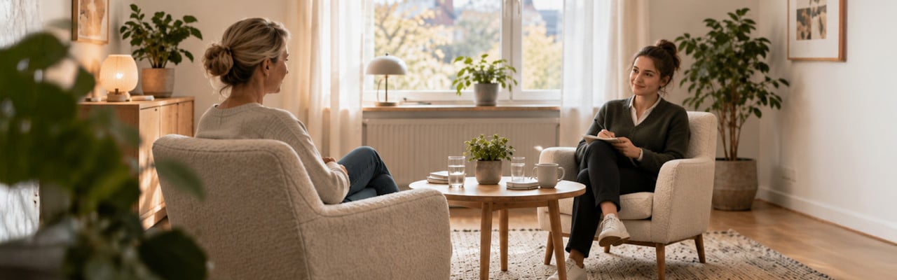 Två personer i samtal
