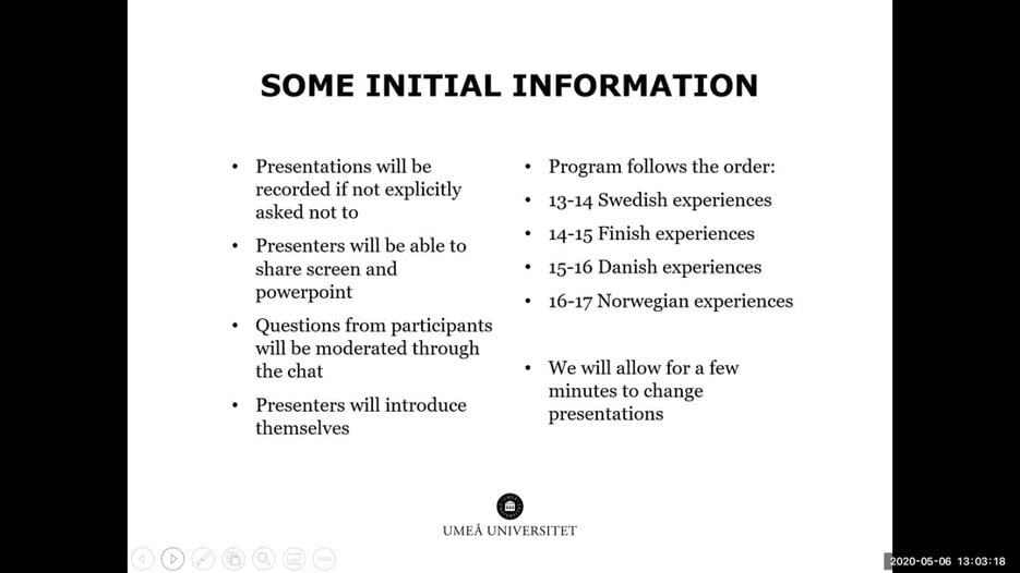 Film: Video presentation: J Ola Lindberg