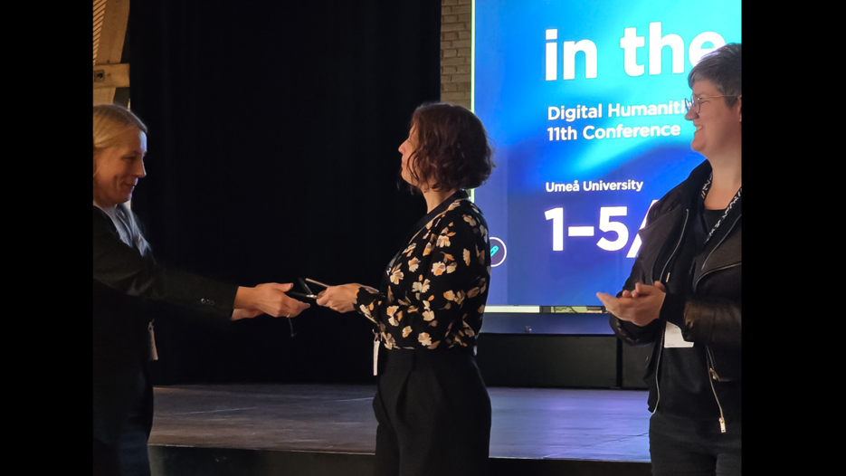 Professor Coppélie Cocq and Evelina Liliequist, deputy director, Humlab.