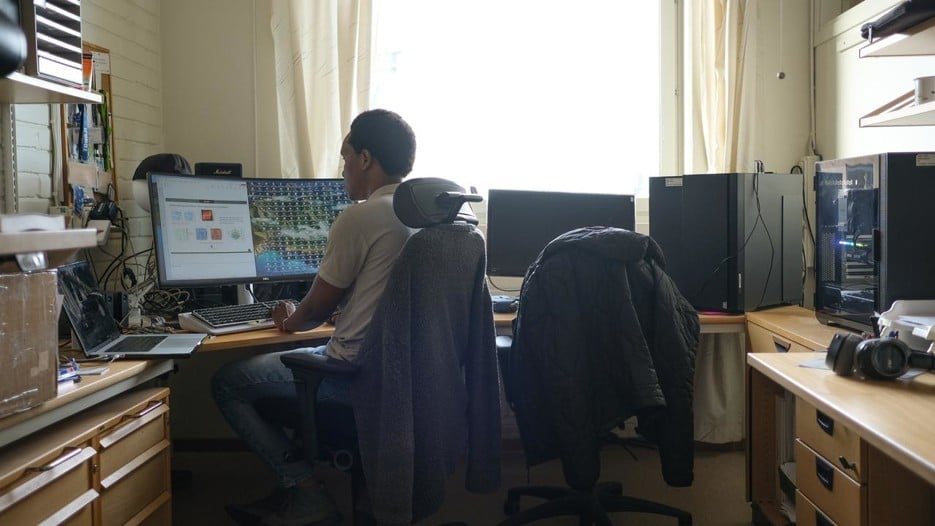 Rogers in computer lab
