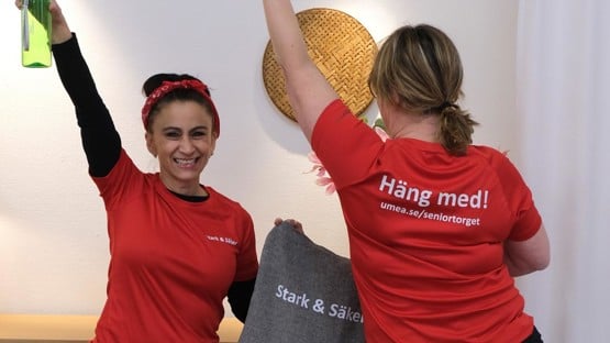 Maria Wåhlin och Sofia Edeljung arbetar med programmet Stark och säker