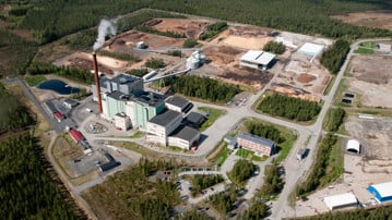 Dåva kraftvärmeverk. Flygbild. Foto:Lars Lind (090-161349). Får användas fritt av UE