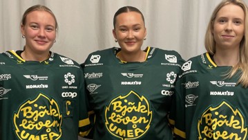 Sanna Augustsson, Kaja Ekle och Hedda Runemark Brydsten satsar på dubbla karriärer vid UMU.