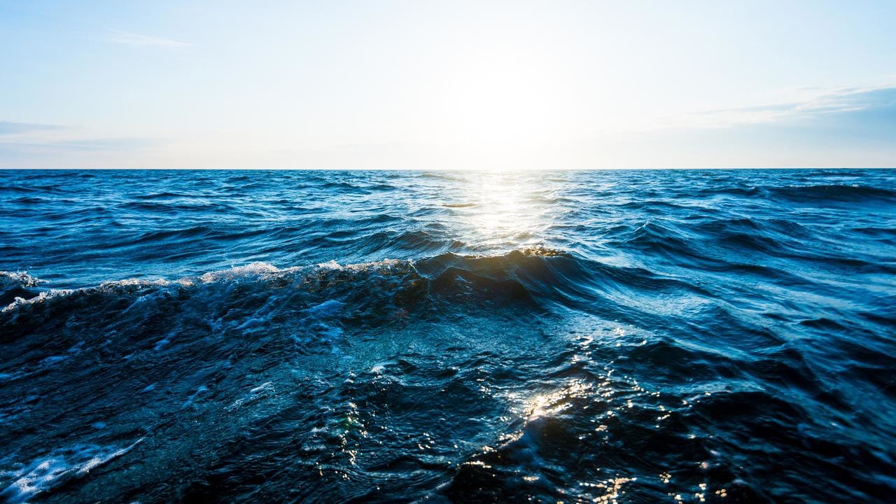 A view of an open Baltic sea on a clear day, Estonia