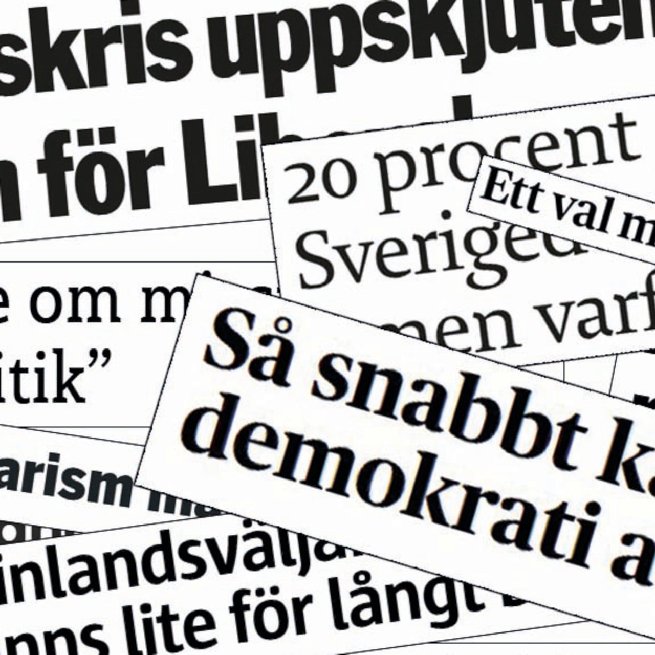 Klipp från olika tidningsrubriker