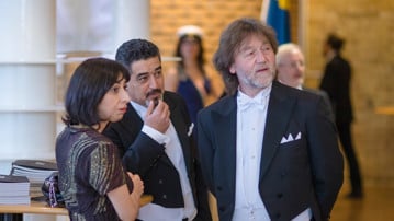 Mingel före och efter ceremonin vid Årshögtiden den 20 oktober 2018.