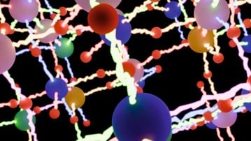 A render of atoms