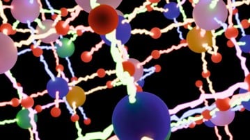 A render of atoms