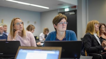 Deltagare under rektorsutbildning i Piteå. Fotat till Aktum nr 2, 2018.