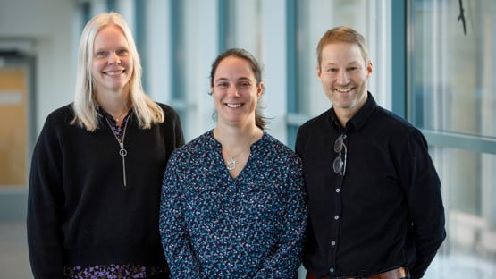 ledningsgruppen UCMR: Ingrid Söderbergh, Marta Bally och Fredrik Almqvist