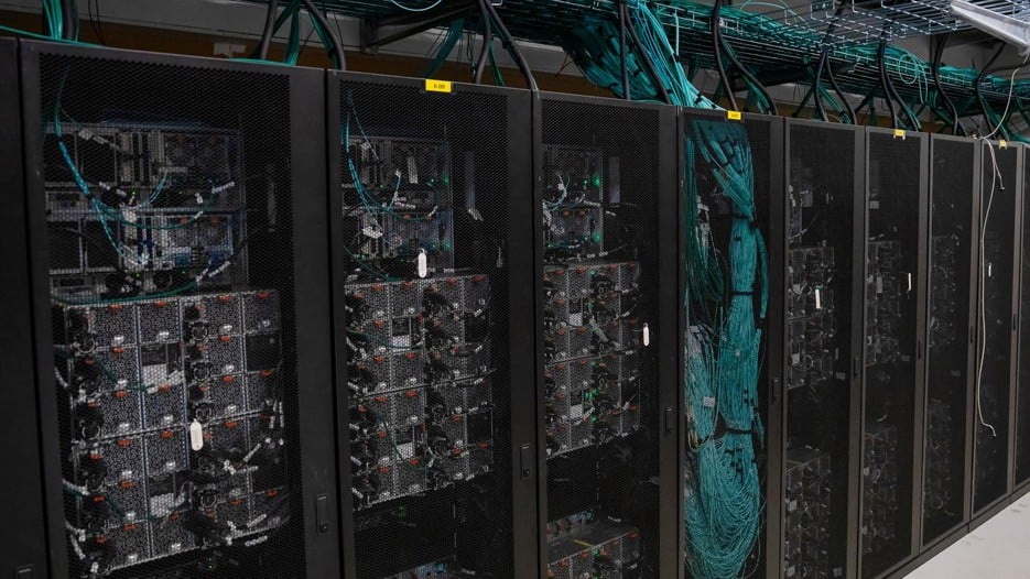 Network cables, computer racks, cabling,