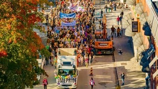 The Pride parade in Umeå.