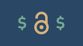 Illustration med öppet hänglås och dollarsymboler