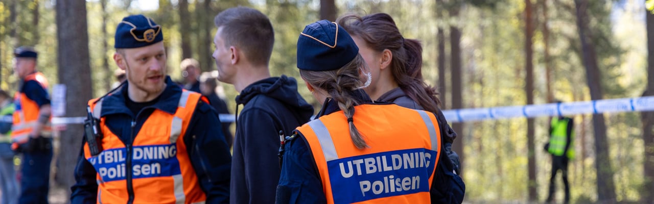 Polisstudenter vid samverkansövning på Sandö