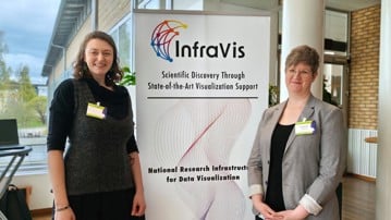 Evelina Liliequist och Maria Podkorytova, Humlab.